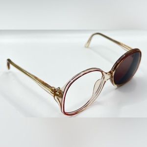 Vintage Salerno 2 Brown Translucent Oval Sunglasses Frames Only